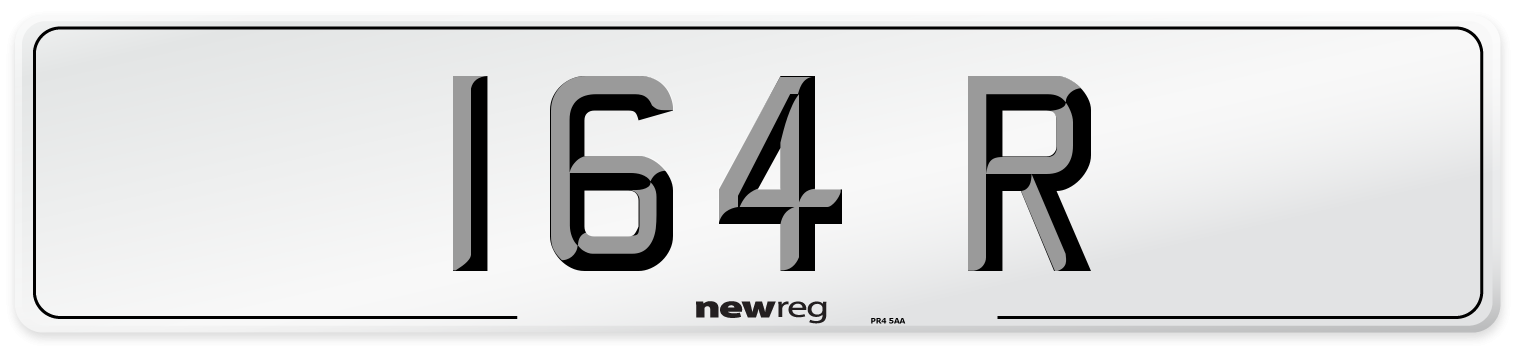 164 R Number Plate from New Reg